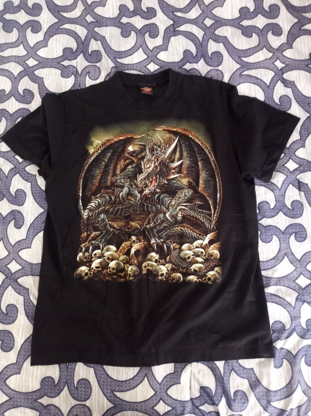 Vintage 90s ROCK EAGLE mens Graphic Tshirt (Graphics On Rear As Well)